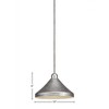Toltec Lighting Vintage 1 - Light Pendant in  Aged Silver with 10” Aged Silver Cone Metal Shade Shade - 2 of 2