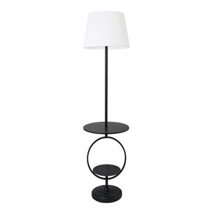 Lalia Home 61.4" Modern Elegance Floor Lamp with Built-In Side Table Black - 1 of 4