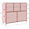 Dresser for Bedroom, 10 Drawers Fabric Storage Drawer, Dressers & Chest of Drawers with Side Pockets, Hooks, Wood Tabletop - 3 of 4