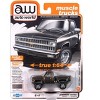 1981 Chevrolet Silverado Stepside Pickup Truck Graystone Metallic "Muscle Trucks" Series 1/64 Diecast Model Car by Auto World - 4 of 4