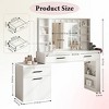 Ora Maison Convertible Vanity Desk 57", Large Makeup Table with 3-Color LED Mirror, Power Hub & Ample Storage for Bedroom - 4 of 4