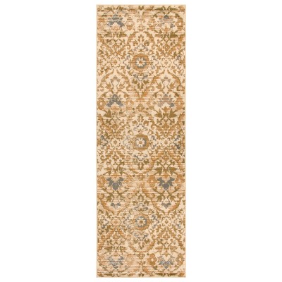 Rustic Geometric Florals Indoor Area Rug or Runner by Blue Nile Mills