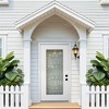 Lirago Full Lite Decorative Glass Fiberglass Front Doors 36  inch  x 80  inch  Left Hand Inswing Finished White - 2 of 4