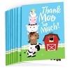 Big Dot of Happiness Farm Animals - Baby Shower or Birthday Party Thank You Cards (8 count) - 2 of 4