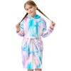 Joyfy Christmas Kids Light Purple Robes for Girls, Hooded Girls Bath Robe, Girls Christmas Pajamas - 2 of 4