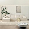 139.3" Modular Sectional Sofa, Boneless Cloud Couch with Ottoman & 2 Pillows, No Assembly, L-Shaped Corduroy Sofa for Living Room & Bedroom - 4 of 4