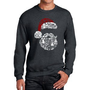 LA Pop Art Santa Pics - Men's Word Art Crewneck Sweatshirt - 1 of 4