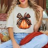 Simply Sage Market Women's Coquette Fall Pumpkin Short Sleeve Garment Dyed Tee - 2 of 4
