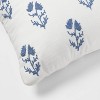 Square Embroidered Wood Block Decorative Throw Pillow Blue - Threshold™ - image 4 of 4