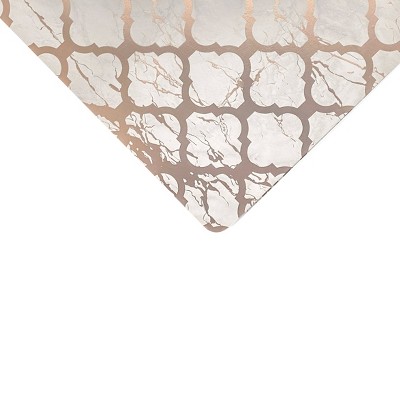 Rose Gold and Marble Vinyl Trellis Design Placemats Set of 2