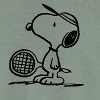 Men's Peanuts Snoopy Tennis Club Crewneck Pullover Sweatshirt - Green - 2 of 4