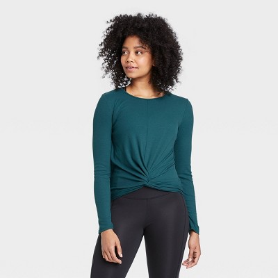 Women's Twist-front Long Sleeve Top - All In Motion™ : Target