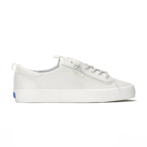 Женские кроссовки Keds Women's Kickback Premium Leather Slip On Sneakers Snow White 7.5