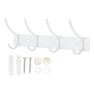 Unique Bargains Wall Mount Coat Rack with Hooks Used for Hanging Hat Towel Bathrooms - 1 of 4