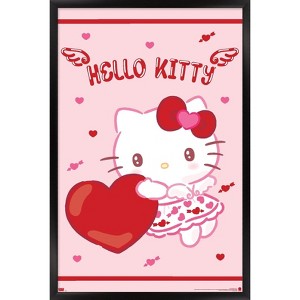 Trends International Hello Kitty: 25 Valentine's Day - Hearts & Wings Framed Wall Poster Prints - 1 of 4