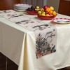 Unique Bargains Christmas Table Runner Christmas Tree Linen Black White Brown 72"x13" 1 Pc - 2 of 4