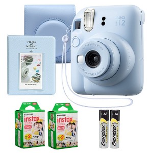 Fujifilm Instax Mini 12 Instant Camera Pastel Blue Bundle – Includes 40-Sheets Instax Mini Film, Protective Case, and Mini Photo Album - 1 of 4