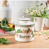 Butter Bell® Crock - Original Hand Painted Raised Floral Ceramic Butter Keeper, Artisan Butter Dish for Spreadable Butter Without Refrigeration - 4 of 4