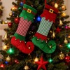 FIONECA 2Pack Christmas Stockings Custom Name 22 Inches Big Elf Christmas Stocking Fireplace Hanging - 3 of 4