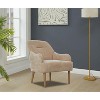CENGHU Chenille Accent Chair, Modern Style Living Room Chair with Wood Legs, Comfy Armchair for Living Room, Bedroom, Office - 2 of 4