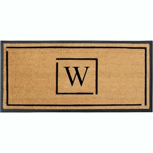A1HC Natural Coir Monogrammed Doormat, Anti-Shed Treated Durable Front Door Mat for Outdoor Entrance, Easy to Clean Entrymat 24"x48" - 1 of 4