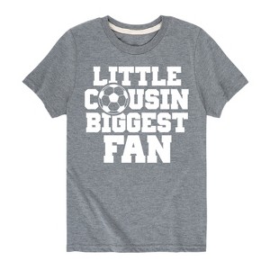 Boys' - Instant Message - Little Cousin Biggest Soccer Fan Short Sleeve Graphic T-Shirt - 1 of 4