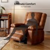 Coucheta Power Reclining Chair: PU Leather, 55cm Seat, 135° Recline, 8-Point Massage & Heating, Remote Lift & Foldable Arms - 3 of 4