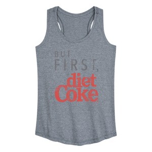 Women's - Coca-Cola - But First Diet Coke Graphic Racerback Tank - 1 of 4