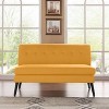 Handy Living Kenneth Mid-Century Modern Armless Loveseat Linen Mustard Yellow: Polyester Upholstery, 600 lbs Capacity - 2 of 4