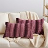 REGALWOVEN Fade-Resistant Plush Striped Luxury Series Soft Fluffy Modern Throw Pillow Covers 2 Pcs - 2 of 4