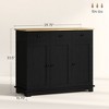 NicBex 3-Door Sideboard Cabinet Modern Farmhouse Buffet Cabinet with 3 Drawers Coffee Bar Cabinet with Adjustable Shelves for Living Room - 3 of 4