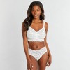 Cosabella Women's Never Say Never Curvy Sweetie Bralette in White, Size Large - 4 of 4