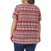 Women's Plus Size Boho Print Square Neck Short Sleeve Summer Casual Blouse - Agnes Orinda - 4 of 4