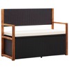 vidaXL Storage Bench Natural, black, cream white - 2 of 4