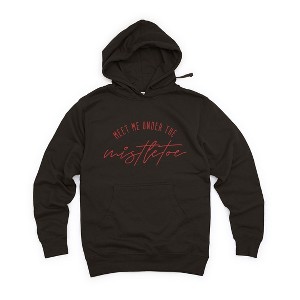 Simply Sage Market Women's Graphic Hoodie Meet Me Under The Mistletoe - 1 of 3