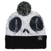 Disney Nightmare Before Christmas Beanie Jack Skellington Sublimated Face Pom Knit Beanie Hat Cap Black - 3 of 4