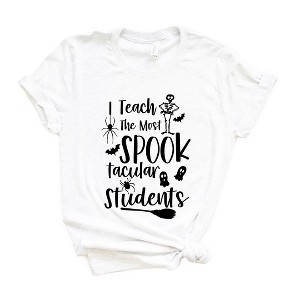 Simply Sage Market Women's I Teach The Most Spooktacular Students Short Sleeve Graphic Tee - 1 of 4
