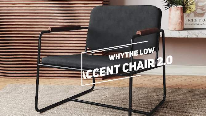2.0 Whythe Low Accent Chair Natural Linen/Corten - Manhattan Comfort, 2 of 8, play video