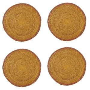 TAG Overstitch Seagrass Placemat S/4 Mustard - 1 of 1