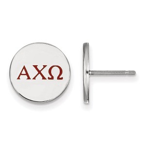 Black Bow Jewelry Sterling Silver Alpha Chi Omega Greek Life Stud Earrings - 1 of 3