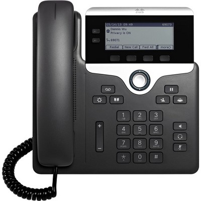 Cisco 7821 IP Phone - Wall Mountable - Black - 2 x Total Line - VoIP - Caller ID