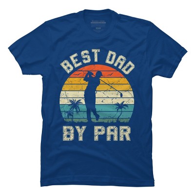 Men's Design By Humans Best Dad By Par Tropical Golf By T-Shirt