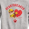 Boys' - Paw Patrol - Valentine's Heartbreaker Graphic Long Sleeve Fleece Sweatshirt - 2 of 4