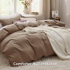 Duvet Cover Set 3pcs Prewashed Fabric Queen Size Bright White - Bedsure - 2 of 4