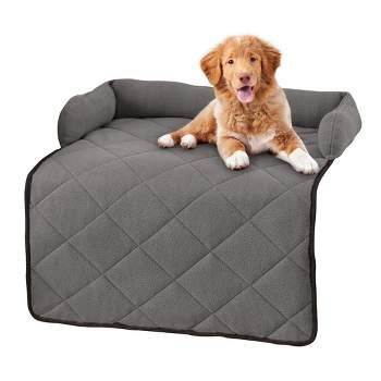Collections Etc Soft Bolster Pet Bed Protective Couch Cover