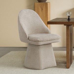 Spruce&Spring Swivel Dining Chair with High Curved Back & Conical Base - 1 of 4