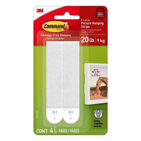 Command Poster Strips, Damage Free Hanging Poster Hangers, No Tools Wall  Hanging Strips for Posters, 60 White Command Adhesive Strips