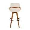 LumiSource Cosmo Counter Height Barstool Walnut - 4 of 4