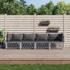 vidaXL Garden Lounge Set White, Dark Grey - 2 of 4