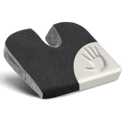 Black and Gray Memory Foam Wedge Seat Cushion for Tailbone Pain Relief